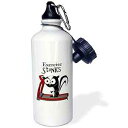 3dRose ウォーターボトル、21オンス、ホワイト 3dRose Water Bottle, 21oz, White