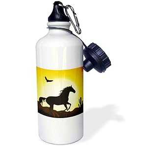 3dRose ウォーターボトル、21オンス、ホワイト 3dRose Water Bottle, 21oz, White