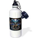3dRose ウォーターボトル、21オンス、ホワイト 3dRose Water Bottle, 21oz, White