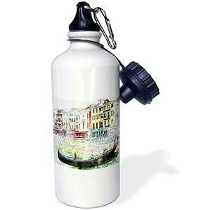 3dRose ܥȥ롢21󥹡ۥ磻 3dRose Water Bottle, 21oz, White