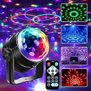 ディスコボールライト ステージライト SUPERANL LED RGB パーティーライト ストロボライト ダンスライト 複数の音声起動モード 子供、パーティー、寝室、誕生日用 リモコン付き Disco Ball Lights Stage Lights SUPERANL LED RGB Party Lights Strobe