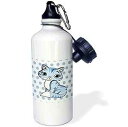 3dRose ウォーターボトル、21オンス、ホワイト 3dRose Water Bottle, 21oz, White