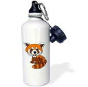 3dRose ウォーターボトル、21オンス、ホワイト 3dRose Water Bottle, 21oz, White