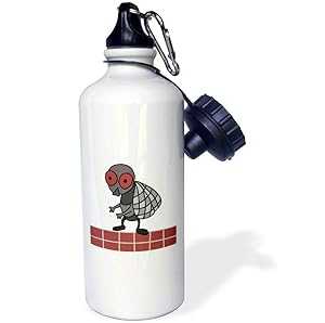 3dRose ウォーターボトル、21オンス、ホワイト 3dRose Water Bottle, 21oz, White