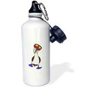 3dRose ウォーターボトル、21オンス、ホワイト 3dRose Water Bottle, 21oz, White