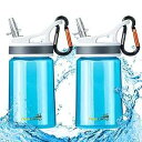 AceCamp 2 Pack-Kids Water Bottle with Straw for School Kids Boys Girls,12OZ Chil...