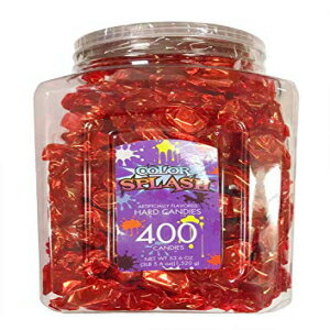 アルバートのカラースプラッシュレッドフォイルドチェリーフレーバーハードキャンディー、53.6オンス（3ポンド5.6オンス）-400の浴槽 Color Splash! Albert's Color Splash Red Foiled Cherry Flavored Hard Candies, 53.6 Ounces (3 lb 5.6 oz) - T