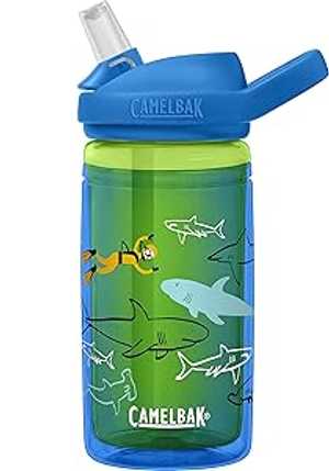 CamelBak eddy+ Kids Insulated BPA-Free Bottle, 14oz, Scuba Sharks