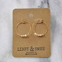 ムーンストーン ビーズ ジェムストーン 1 インチ ゴールドメッキ フープ 6 月の誕生石 イヤリング Libby & Smee Moonstone Beaded Gemstone 1 inch Gold-Plated Hoops June Birthstone Earrings(4)
