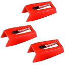 SOOFOTOO Record Player Needle, 3pcs Record Player Needles Stylus Replacement for Crosley, Victrola, Jenson, ION Vinyl Record Player (onesize, Red)