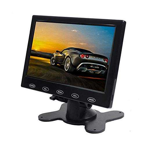 PONPY 7 インチ超薄型 16:9 HD 800x480 カラー TFT LCD ディスプレイモニタータッチボタンモニター画面 AV HDMI VGA ビデオ入力付き PONPY 7" Ultra Thin 16:9 HD 800x480 Color TFT LCD Display Monitor Touch Button Monitor Screen with