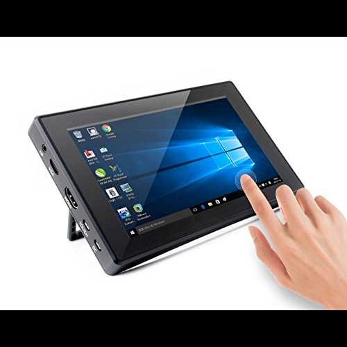 Waveshare 7 インチ HDMI LCD (H) (ケース付き) 1024x600 解像度モニター IPS 静電容量式タッチスクリーン、ガラスカバー付き Pi 4 B/Jetson Nano をサポート Waveshare 7inch HDMI LCD (H) (with case) 1024x600 Resolution Monitor IPS