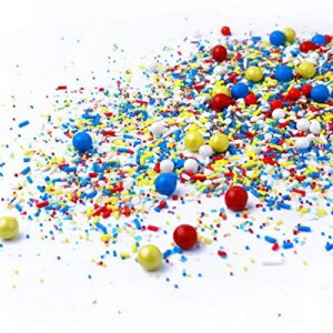 SPRINKLE POP Crash! Boom! Pow!| red blue yellow white Superhero Comic Birthday party Colorful Candy Sprinkles Mix For Baking Edible Cake Decorations C...