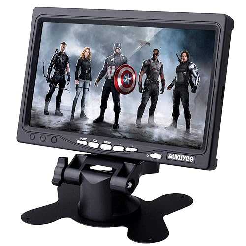 AUKUYEE 7 inch Monitor, 1024x600 IPS Monitor Built-in Speaker Screen Display with AV VGA HDMI Input for Raspberry Pi 4 3 2 1 Model B B+, Car PC DVR Home Office SC7J AUKUYEE 7 inch Monitor, 1024x600 IPS Monitor Built-in Speaker Screen Display with AV VGA HDMI Input for Raspberry Pi 4 3 2 1 Model B B+, Car PC DVR Home Office SC7J