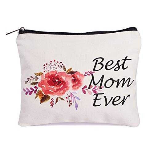Brands Gifts for Mom Best Mom Ever Makeup Bag Mothers Day Gifts for Mom Birthday Gifts for Mom Funny Holiday Gifts Travel Makeup Pouch Mom Christmas Gifts Thanksgiving Gifts for Mom