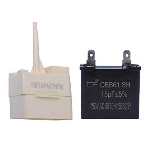WPW10662129 冷蔵庫コンデンサーモーター Whirlpool Kenmore と互換性あり 2188830 冷蔵庫リレーコンプレッサー過負荷 15uf 2169373 2220475 AP3885081 W10662129 AP6023677 Podoy WPW10662129 Refrigerator Capacitor Motor for Compatible with Whirl
