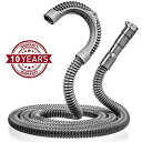 dokaworld Universal Washing Machine Drain Hose - 10 Ft Drain Hose - Corrugated and Flexible Washer Drain Hose - Quick and Easy Installation Washer Hose Drain Replacement - Reinforced Washer Hoses with Clamp