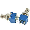 Guitar Pots Potentiometer 2pcs 9 Pin 3PDT Guitar Effects Pedal Box Stomp Foot Metal Switch True Bypass