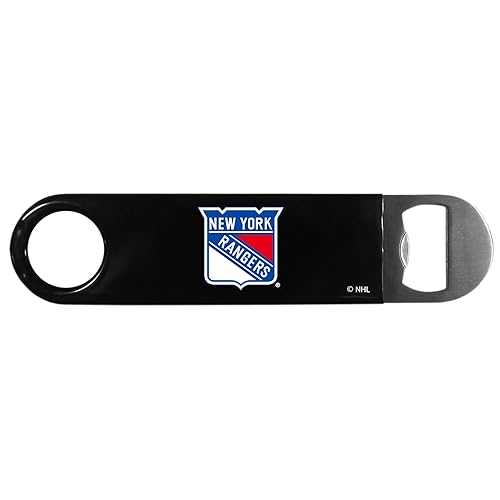 NHL Siskiyou スポーツ ファン ショップ ニューヨーク レンジャーズ ロングネックボトルオープナー フリーサイズ ブラック NHL Siskiyou Sports Fan Shop New York Rangers Long Neck Bottle Opener One Size Black