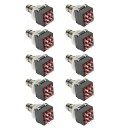 ESUPPORT 3PDT 9 ピンボックスストンプギターエフェクトペダルフットスイッチトゥルーバイパスメタルパック 10 個 ESUPPORT 3PDT 9 Pins Box Stomp Guitar Effect Pedal Foot Switch True Bypass Metal Pack of 10