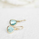 シミュレートされたアクアマリン ドロップ イヤリング MJLuLu Simulated Aquamarine Drop Earrings(4)