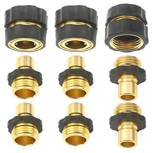 9 個セット アルミニウム ガーデン ホース クイック コネクタ - 給水ホース クイック コネクト リリー..