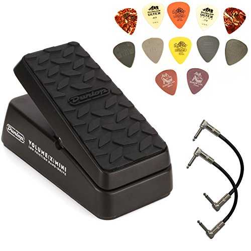 MXR Dunlop DVP4 Volume X Mini Pedal Bundle with 2 Patch Cables and Dun...