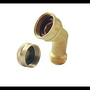 真鍮ガーデンホースエルボコネクタ45度ホースアダプター、ホースエンドキャップ付き Hanobo Brass Garden Hose Elbow Connecto...