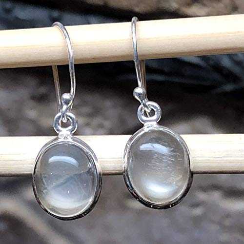 ナチュラル ホワイト スリランカ ムーンストーン 925 ソリッド スターリング シルバー イヤリング 25mm Natural Rocks by Kala Natural White Sri Lankan Moonstone 925 Solid Sterling Silver Earrings 25mm