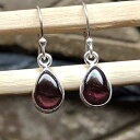 天然カボチャン ガーネット 925 ソリッド スターリング シルバー イヤリング 25mm Natural Rocks by Kala Natural Cabochan Garnet 925 Solid Sterling Silver Earrings 25mm(4)