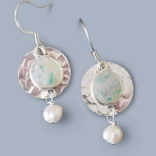 Bettina 手作り軽量樹脂マルチカラーガラスとパールスモールディスクドロップイヤリングビーズ Handmade Lightweight Resin Multi Colored Glass and Pearl Small Disc Drop Earrings Beads by Bettina Bettina 手作り軽量樹脂マルチカラーガラスとパールスモールディスクドロップイヤリングビーズ Handmade Lightweight Resin Multi Colored Glass and Pearl Small Disc Drop Earrings Beads by Bettina