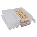 Eagree 4 パック 透明プラスチック冷蔵庫卵ホルダー オーガナイザー 卵 18 個用 Eagrye 4-Pack Clear Plastic Refrigerator Egg Holder Organizer for 18 Eggs