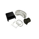 Westland VID403AB デラックス ドライヤー ベント キット (ブラック ベント カバー) Westland VID403AB Deluxe Dryer Vent Kit (Black Vent Cover)