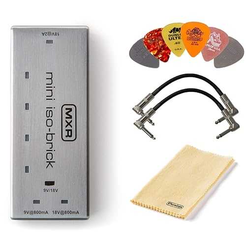 MXR M239 Mini Iso-Brick Power Supply Bundle with 2 Patch Cables, 6 Gui...