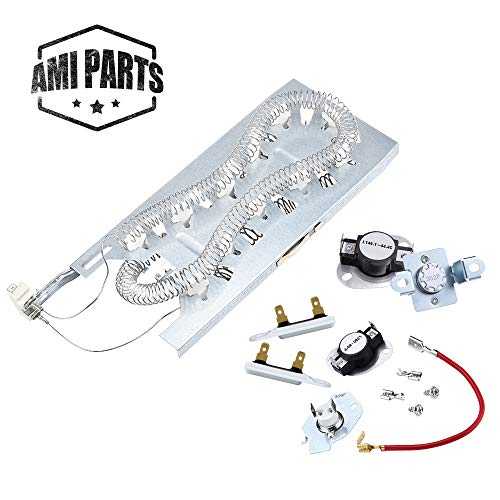 AMI PARTS 3387747 & 279973 & 3392519(2PCS) & 279816 温度ヒューズおよびサーモスタエレメント交換付きドライヤー加熱要素 Whilpool ドライヤーと互換性あり AMI PARTS 3387747 & 279973 & 3392519(2PCS) & 279816 Dryer Heating Element