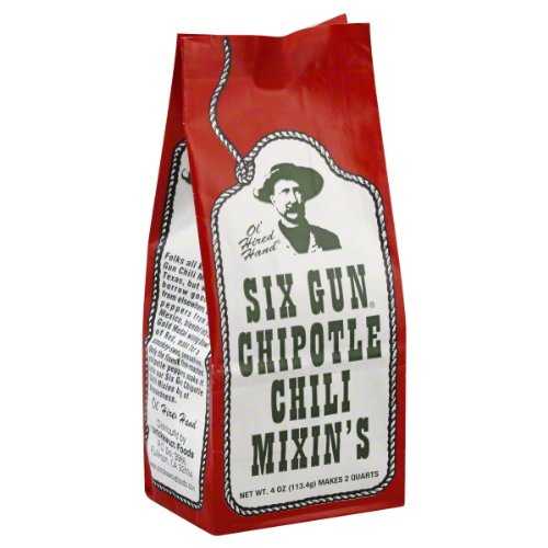 Six Gun Chipotle Chili Mix, 4-Ounce (Pack of 6)