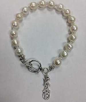 淡水パール カッパ アルファ シータ 女子学生クラブ グリーク トグル ブレスレット Ann Peden Jewelry Freshwater Pearl Kappa Alpha Theta Sorority Greek Toggle Bracelet