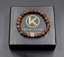レッドタイガーアイとスターリングシルバー「バリビーズ」ロゴブレスレット Kartini Studio Red Tiger's Eye and Sterling Silver"Bali Beads" Logo Bracelet