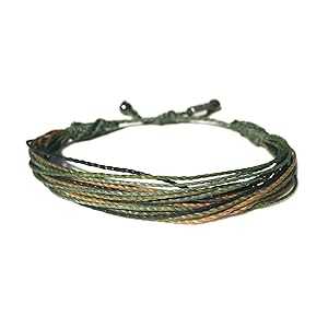Rumi Sumaq Camouflage Camo Army Bracelet Military Green String Cord Adjustable for Men and Women