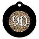 大人用 90 歳の誕生日 - ゴールド - 誕生日パーティーの記念品ギフトタグ (20 個セット) Big Dot of Happiness Adult 90t...