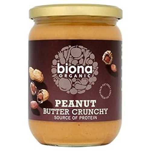 Biona オーガニック ピーナッツバター クランチ - 500g (1.1ポンド) Biona Organic Peanut Butter Crunchy - 500g (1.1lbs)