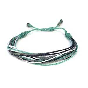 RUMI SUMAQ アクア ネイビー サーフ ストリング ブレスレット メンズ レディース 手作りセーラーロープブレスレット RUMI SUMAQ Aqua Navy Surf String Bracelet for Men and Women Handmade Sailor Rope Bracelets