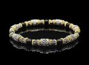 スターリングシルバー、22カラットゴールド、オニキスブレスレット、バリビーズブレスレット Kartini Studio Sterling Silver, 22 Karat Gold, and Onyx Bracelet, Bali Beads Bracelet