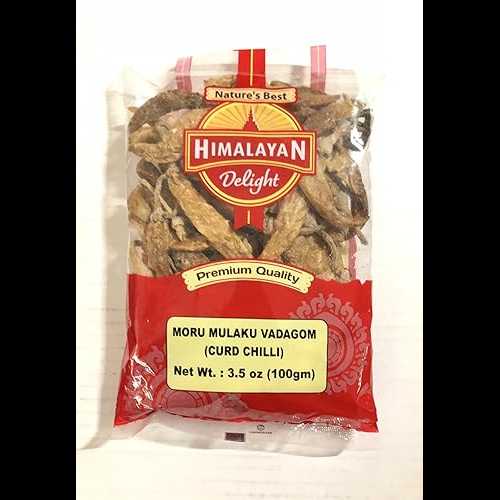 Himalayan Delight Premium Quality Moru Mulaku Vadagom (Curd Chilli) - 3.5 Oz./100g.