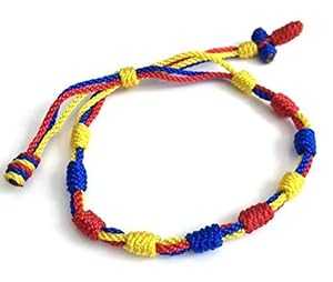 SIFRIMANIA Colombia Flag Bracelet Fan Soccer Bangle Copa America (Yellow-Blue-Red)