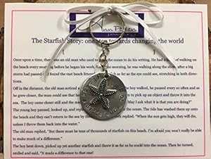 ヒトデの物語「それはあの人に違いをもたらした」感動的なハンドスタンプ付きキーホルダー Ann Peden Jewelry The Starfish Story"it made a difference to that one" inspirational handstamped keychain ヒトデの物語「それはあの人に違いをもたらした」感動的なハンドスタンプ付きキーホルダー Ann Peden Jewelry The Starfish Story"it made a difference to that one" inspirational handstamped keychain