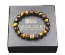 ミックスタイガーアイブレスレット、タイガーアイとゴールドビーズブレスレット Kartini Studio Mixed Tiger's Eye Bracelet, Tiger's Eye and Gold Beads Bracelet