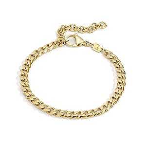 Galis Mens Bracelet - Cuban Link Chain For Men Gold Plated Over Premium Stainless Steel, This Silver Cuban Link Chain is THE gift for your man in life, Gold Bracelet For Men 7" long and 5mm thick Galis Mens Bracelet - Cuban Link Chain For Men Gold Plated Over Premium Stainless Steel, This Silver Cuban Link Chain is THE gift for your man in life, Gold Bracelet For Men 7" long and 5mm thick
