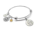 Pammytail Sunflower Charm Bracelet Steel Expandable Bangle