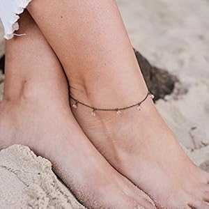 ボヘミアンクリスタルクォーツジェムストーンダングルビーズドロップアンクレット、ブロンズ - 幅9イン..